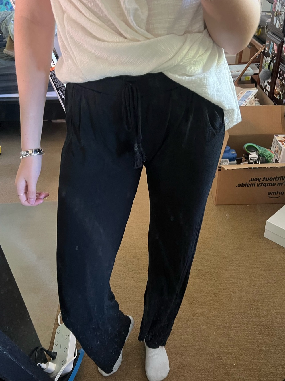 Black lounge pants